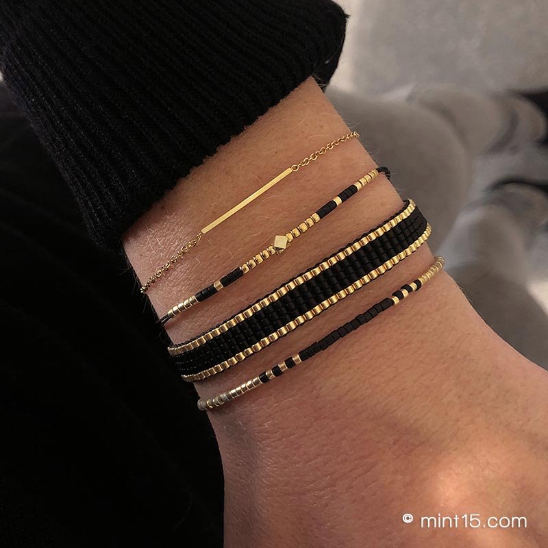 Bracelet set ‘Fine Black’