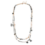 Laagjes ketting schelp - geel