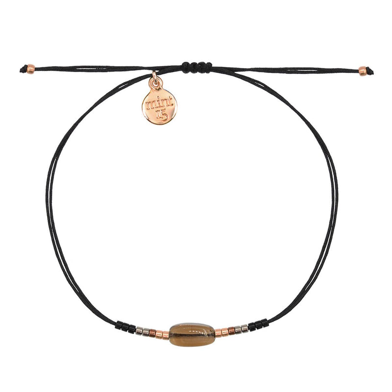 Glass Stone Bracelet – Black & Brown