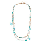 Laagjes ketting schelp - geel