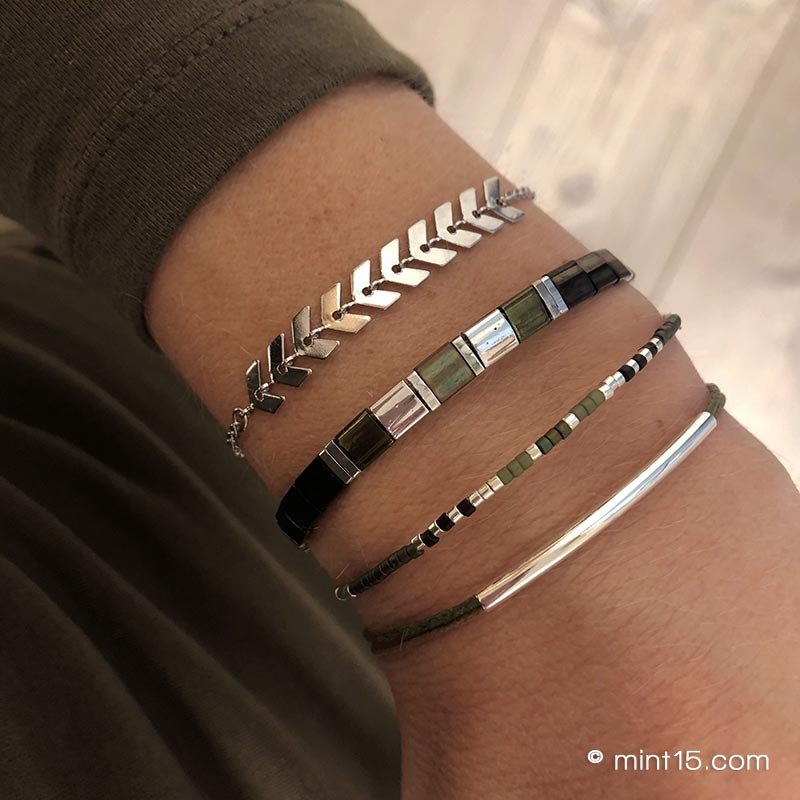 Bracelet set ‘Chic Army Green’