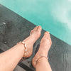 Anklet 4 shells pink