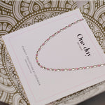 ONE DAY charity ketting roze  ( 14k geel goud of wit goud)