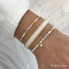 Bracelet set ‘White & Soft Blue’