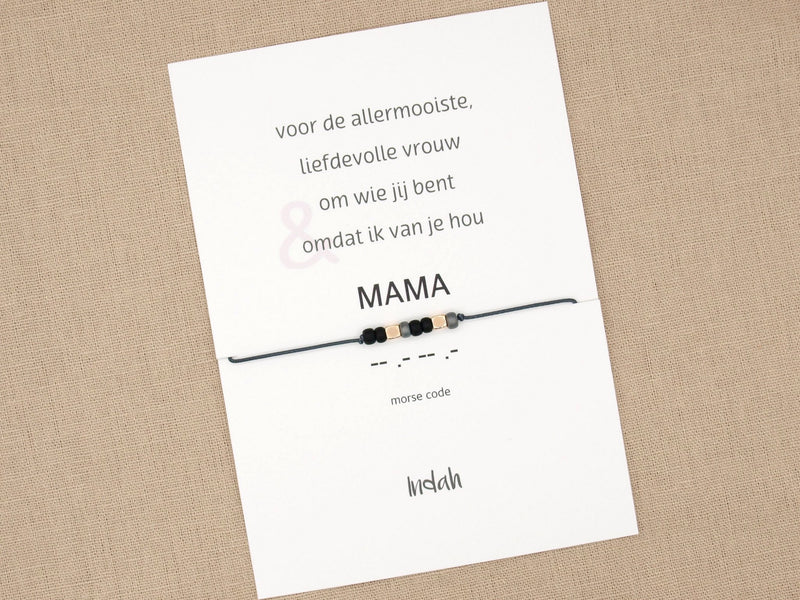 Moederdag special. Morse code armband mama (zilver,rosé goud,goud)