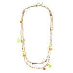 Laagjes ketting schelp - geel