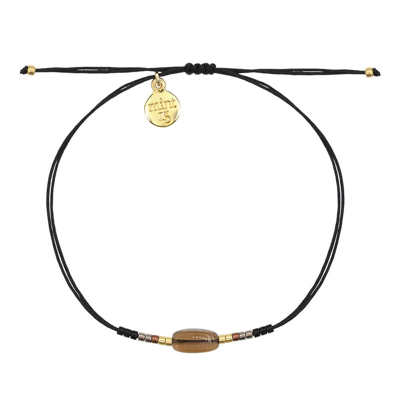 Glass Stone Bracelet – Black & Brown