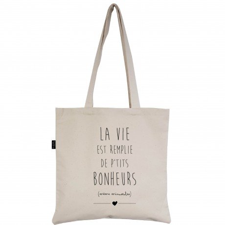 Ecru Tote-Bag Het leven zit vol met kleine vreugdes