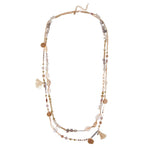 Laagjes ketting schelp - geel
