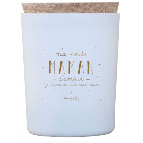 Bougie  Maman d'amour - Fleur de coton