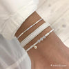 Bracelet set ‘White & Soft Blue’